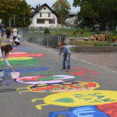 Integrative Straßenmalaktion