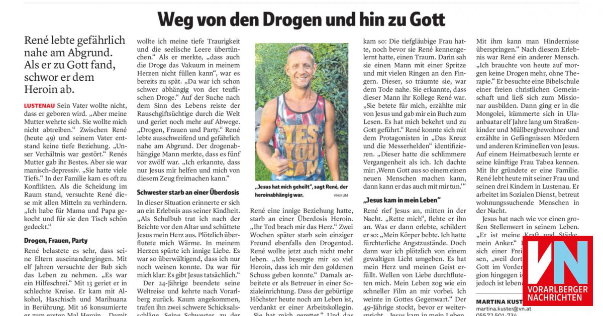 Weg Von Den Drogen Und Hin Zu Gott Vorarlberger Nachrichten Vn At
