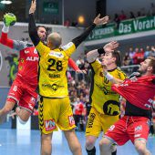 28:28-Remis endete das 90. Derby im Handball zwischen Hard und Bregenz. »c1