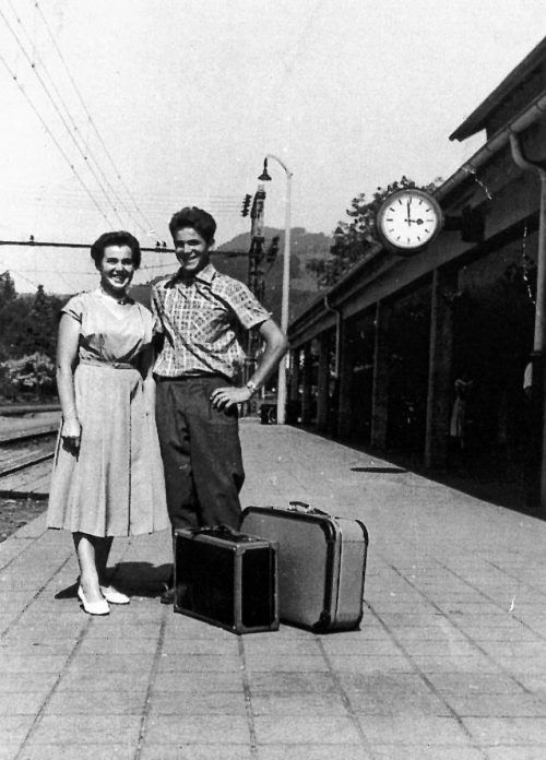 Nämlich nach Amerika: Abschied auf eine fünfjährige Reise, die ihn prägte.