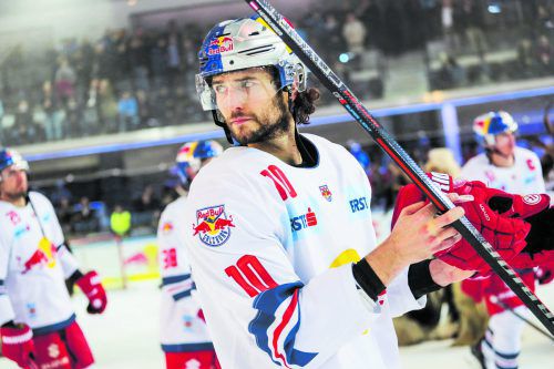 Traf gegen Linz zwei Mal, heute will er gegen Oulu scoren: Raphael Herburger. gepa