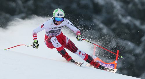 Mirjam Puchner meldet sich nach einer langen Leidenszeit mit einer Trainingsbestzeit in Garmisch zurück. gepa