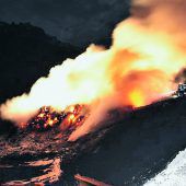 Deponie in Flammen