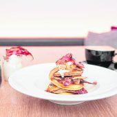 Pancakes mit Speck und Bananen