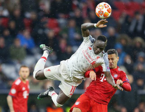 Der Ex-Salzburger Sadio Mané (im Bild gegen Bayerns Thiago) versetzte den Münchnern mit zwei Treffern den Todesstoß. gepa
