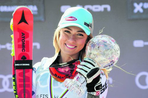 Kugel Nummer zehn. Mikaela Shiffrin gewann in Soldeu mit Super-G erstmals in einer schnellen Disziplin Kristall.  apa