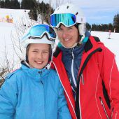 Vereinsmeisterschaft der Skifahrer bei Sonnenschein
