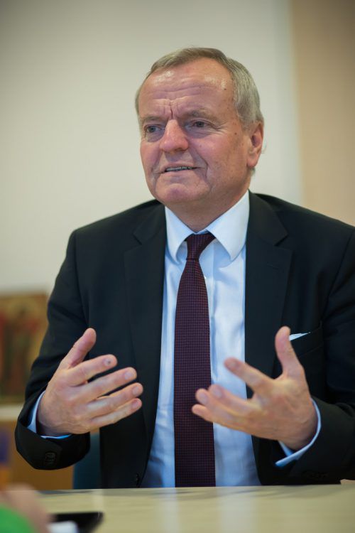 Spitzer beim VN-Interview im Pfarrcenter Lustenau Rheindorf. VN/Steurer