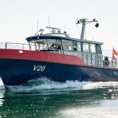 Motorboot auf Bodensee in Not