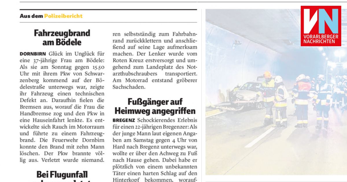Aus dem Polizeibericht - Vorarlberger Nachrichten | VN.AT