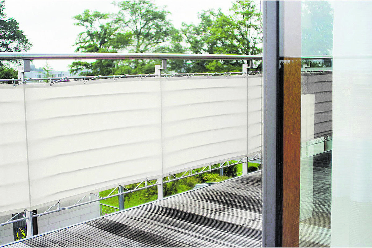 HAITAOSY Balkon Sichtschutz 165x1600 Cm – Braun, Aus HDPE, UV- Und Wetterfest, Mit Alu-Ösen, Ohne Bohren
