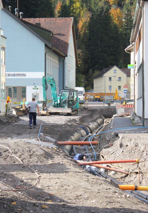 Die Arbeiten in der Lorünserstraße sind bereits weit fortgeschritten.  Rüdisser