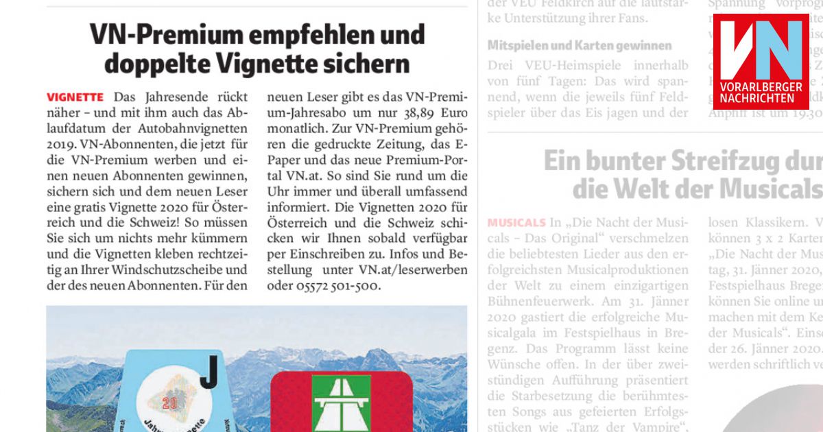 Vorarlberger Nachrichten Jahresabo