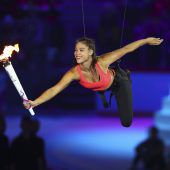Das Olympische Feuer lodert