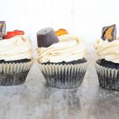 Rezept. Erdnussbutter-Schokoladen-Cupcakes