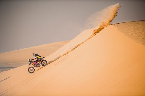 Nach zwölf Etappen mit 7142 Kilometern belegte Matthias Walkner Rang fünf bei der Dakar-Rallye 2020.  GEPA