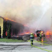 Steirischer Reitstall in Vollbrand