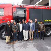 Feuerwehrkommandant auf Inspektion