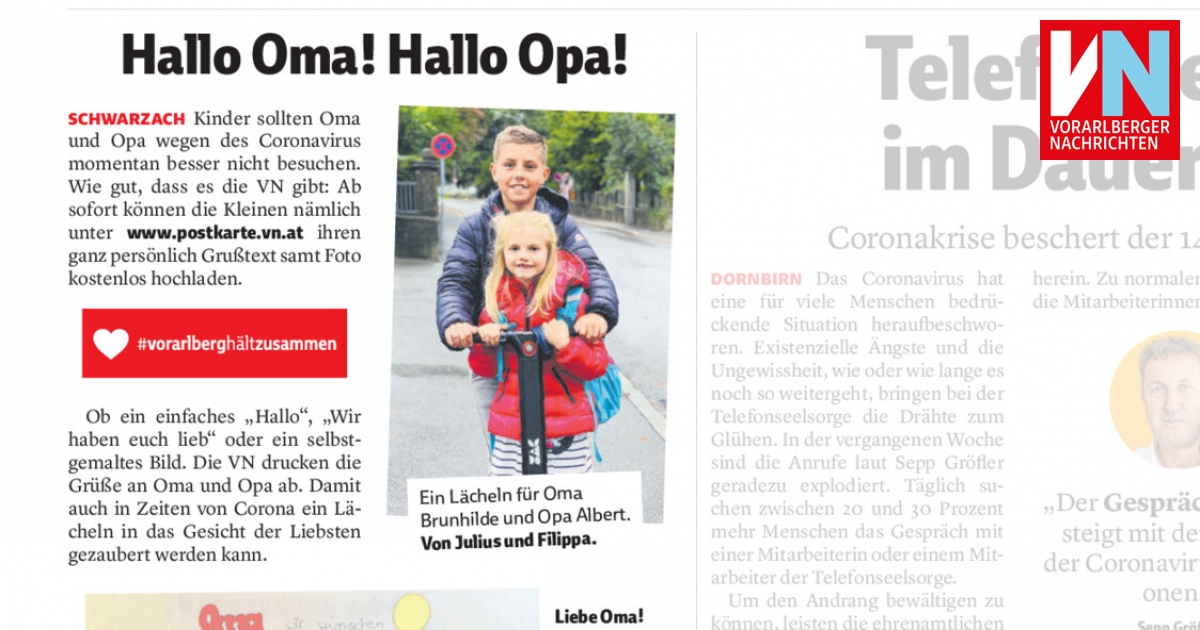 Hallo Oma! Hallo Opa! Vorarlberger Nachrichten VN.AT