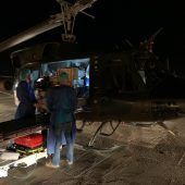 Black Hawk transportiert Covid19-Patient nach Wien