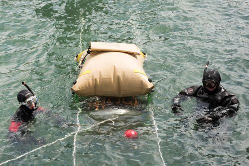 Die beiden Edelstahltanks wurden letzten Mai mithilfe von Tauchern im Bodensee versenkt.