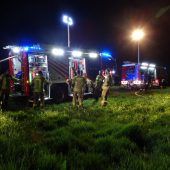 Großfeuer im Wald bei Kennelbach