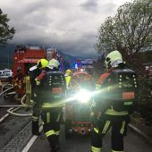Millionenschaden bei Brand in Sutterlüty-Markt in Bludesch. »B1