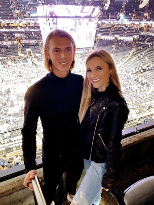 Jeremy Bischoff, im Bild mit Freundin Sabrina, kann auf eine tolle Zeit in den Staaten zurückblicken. Die Coronakrise zwingt ihn nun zur Rückkehr nach Rankweil.  privat