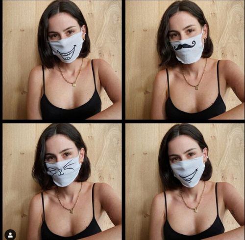 Sängerin Lena Meyer-Landrut will ihre Fans sensibilisieren und posiert in selbstgebastelten Schutzmasken. Die 28-Jährige zeigt gleich vier Varianten, unter anderem eine Katze, ein lachendes Gesicht und eine Maske mit Schnurrbart. Lena Meyer-Landrut, 28, Sängerin