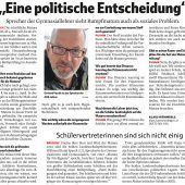 „Eine politische Entscheidung“