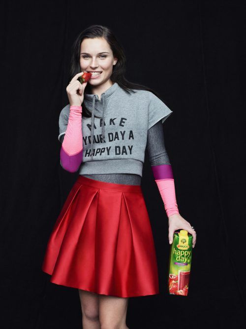 Anna Veith machte nicht nur auf der Skipiste eine gute Figur, sondern auch beim Werbe-Shooting. Rauch