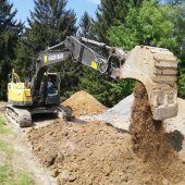 Frastner Kanalbauer geben Vollgas