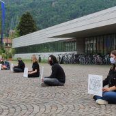 Fridays for Future hielt Mahnwache vor Landhaus Bregenz