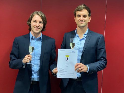Robert Rutkowski und Luka Dremelj, Geschäftsführer von erento.  erento