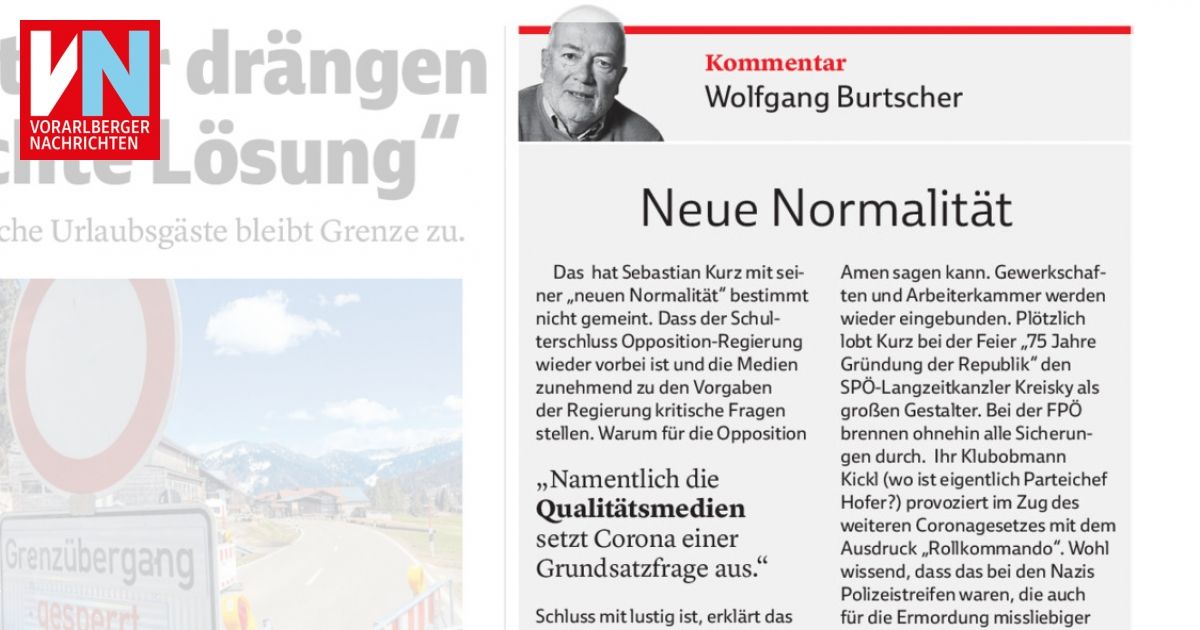 Neue Normalität - Vorarlberger Nachrichten | VN.AT