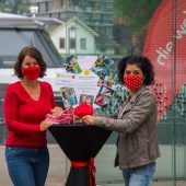 Maskenverkauf für die Leukämiehilfe