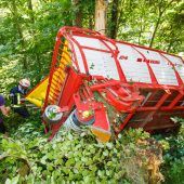 Heuwagen „ausgebüxt“