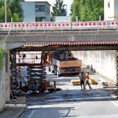 Bahnunterführung in Hard bald frei befahrbar
