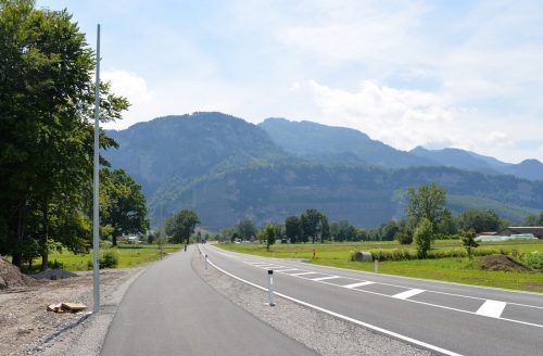 Die neue Bleichestraße samt Radweg.