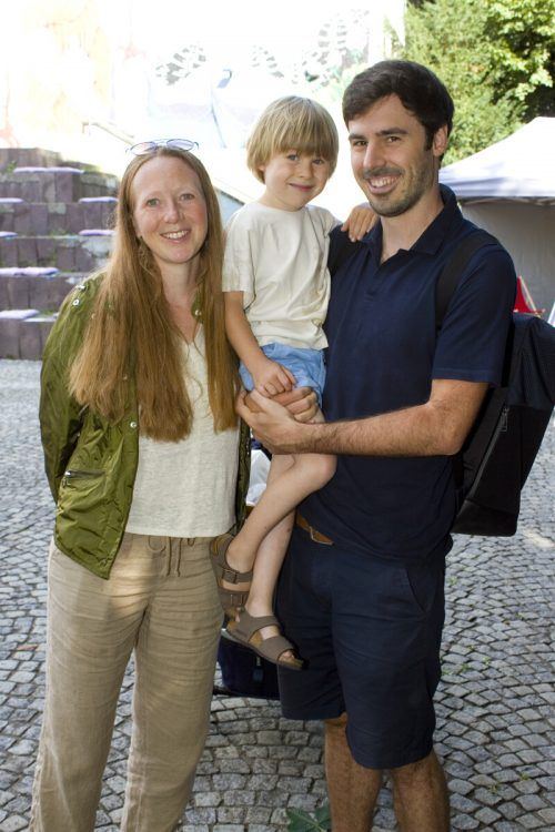 Eva, Maximilian und Lukas Saccavini genossen den Vormittag.