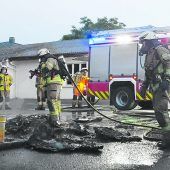 Container in Flammen