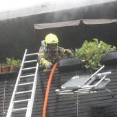 Feuer auf Balkon