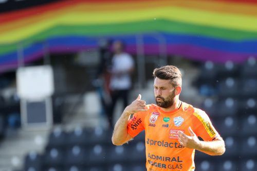 Hartberg-Stürmer Dario Tadic war einmal mehr Mann des Spiels. Gepa