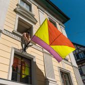 Die Utopie weht am Flaggenmast