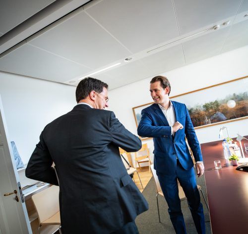 Kurz und Rutte zeigten sich zufrieden über das bisher Erreichte.   APA/BKA