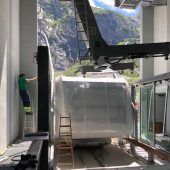 Neue Gondel in Brand angekommen
