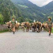 Glückliche Heimkehrer ins Tal