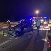 Fünf Verletzte bei Schleuderunfall