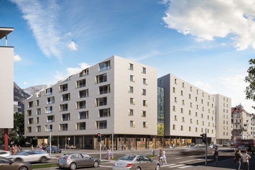 Das Wohnquartier „Stadt Carré“ von Zima in Innsbruck.  zima