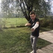 Von Gipsarm lässt sich Pauger nicht stoppen